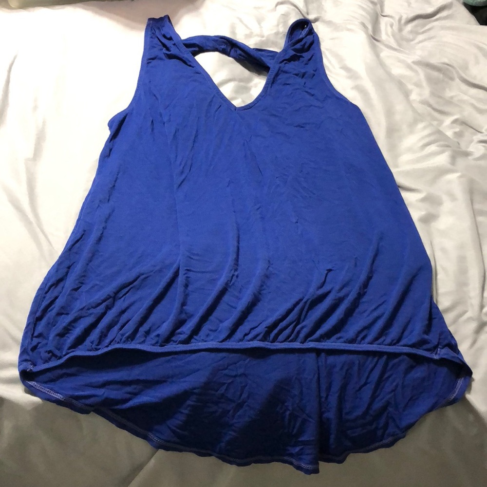 Royal Blue Michael Stars V-neck Tank Top